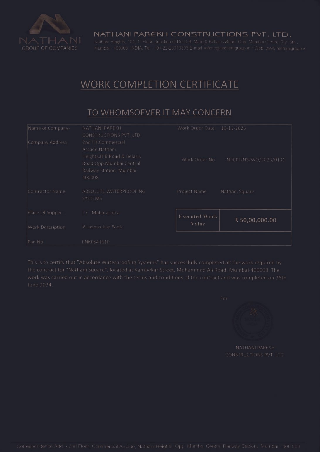 ISO 9001:2015 Certificate